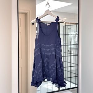 Free People Blue Trapeze Slip Dress - Size XS (runs a little big)